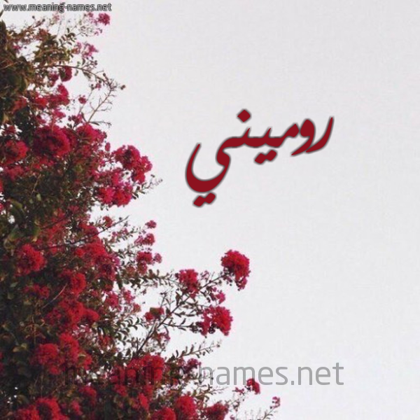 شكل 18 صوره الورد الأحمر للإسم بخط رقعة صورة اسم روميني Rumen