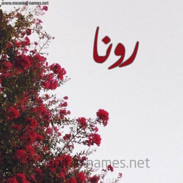 شكل 18 صوره الورد الأحمر للإسم بخط رقعة صورة اسم رونا rona