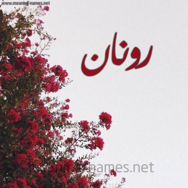 شكل 18 صوره الورد الأحمر للإسم بخط رقعة صورة اسم رونان ronan