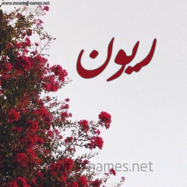 شكل 18 صوره الورد الأحمر للإسم بخط رقعة صورة اسم ريون reeon