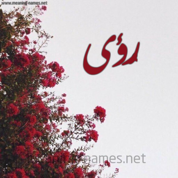 شكل 18 صوره الورد الأحمر للإسم بخط رقعة صورة اسم رُؤى Roaa