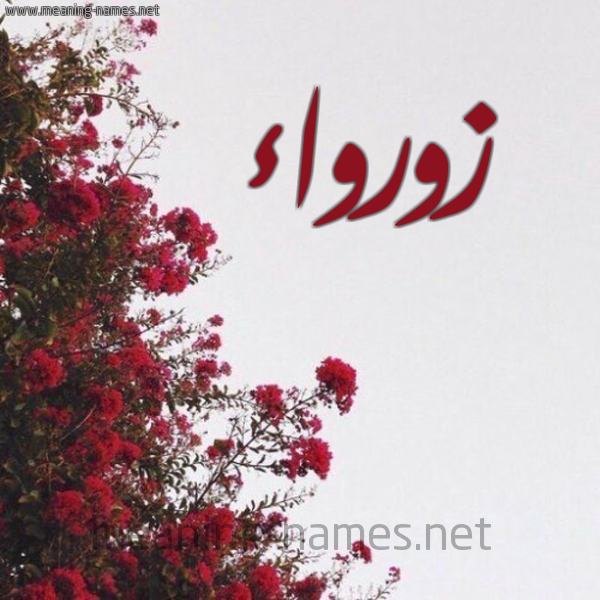 شكل 18 صوره الورد الأحمر للإسم بخط رقعة صورة اسم زورواء Zawraa