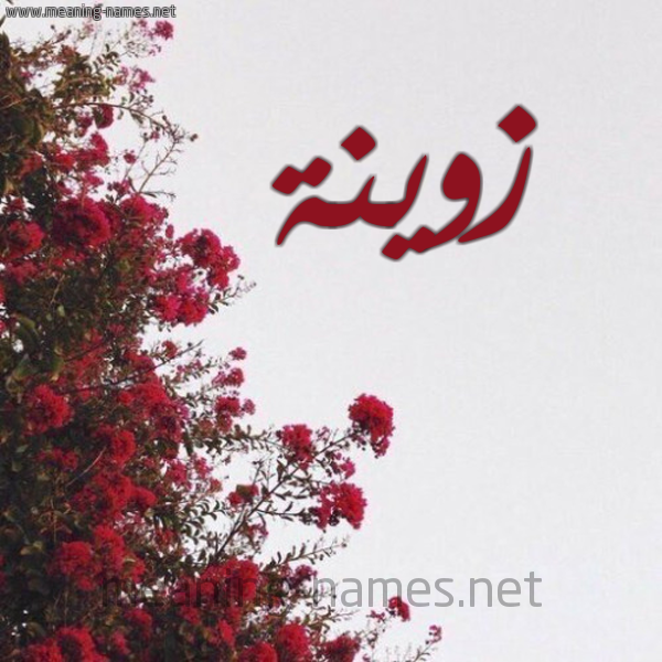 شكل 18 صوره الورد الأحمر للإسم بخط رقعة صورة اسم زوينة Zoinh