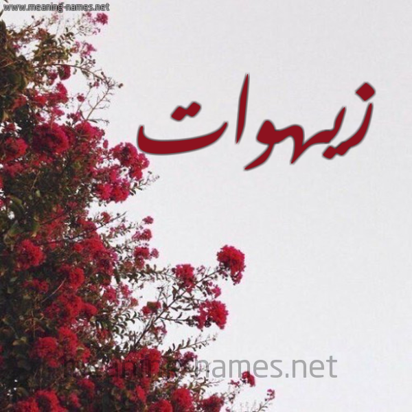 شكل 18 صوره الورد الأحمر للإسم بخط رقعة صورة اسم زيهوات Zahwat