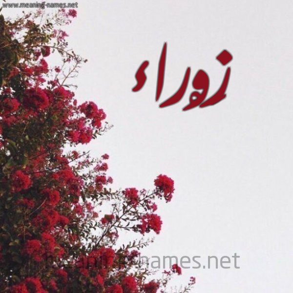 شكل 18 صوره الورد الأحمر للإسم بخط رقعة صورة اسم زَوْراء ZAORAA