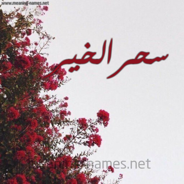 شكل 18 صوره الورد الأحمر للإسم بخط رقعة صورة اسم سحرالخير Shralkhyr