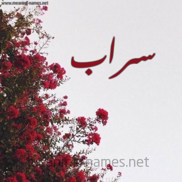 شكل 18 صوره الورد الأحمر للإسم بخط رقعة صورة اسم سراب srab