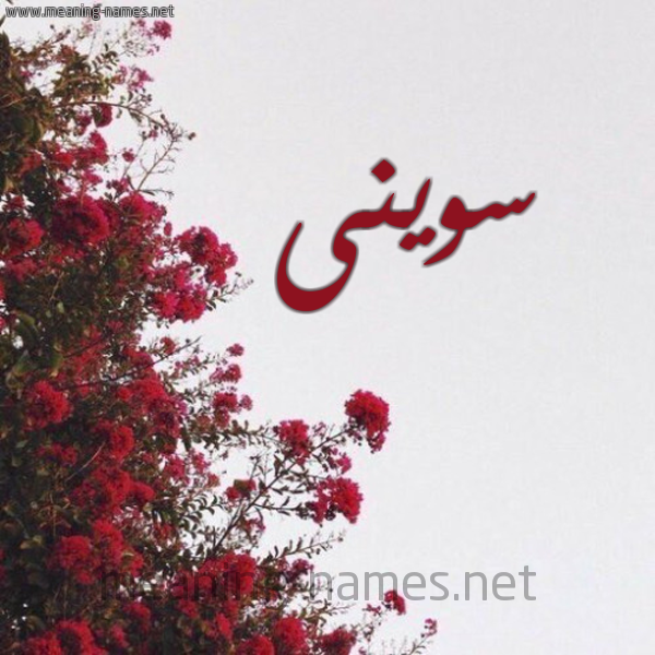شكل 18 صوره الورد الأحمر للإسم بخط رقعة صورة اسم سوينى Sween