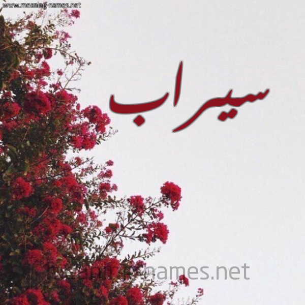 شكل 18 صوره الورد الأحمر للإسم بخط رقعة صورة اسم سيراب sirab