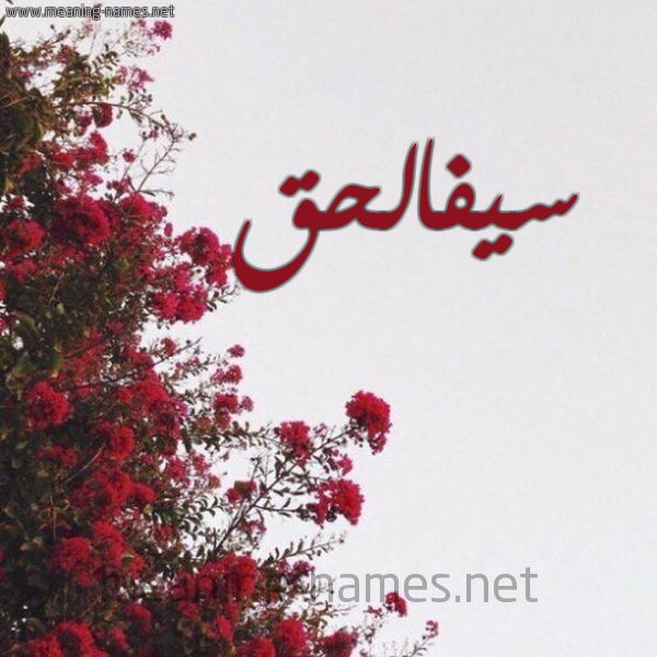شكل 18 صوره الورد الأحمر للإسم بخط رقعة صورة اسم سيفالحق Syfalhq