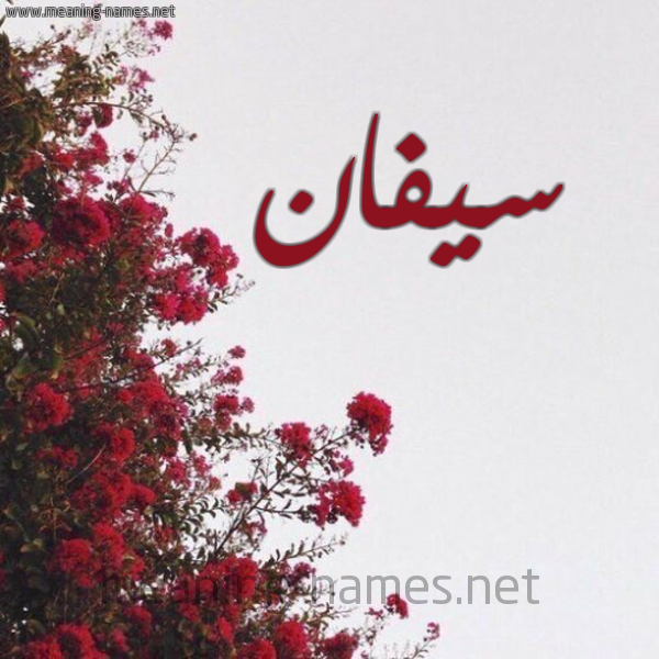 شكل 18 صوره الورد الأحمر للإسم بخط رقعة صورة اسم سيفان sifan