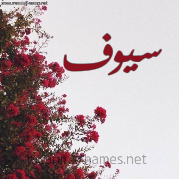 شكل 18 صوره الورد الأحمر للإسم بخط رقعة صورة اسم سيوف Sywf