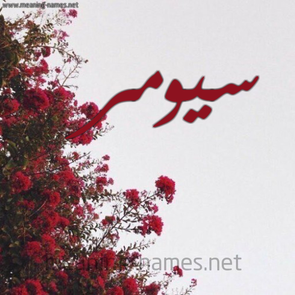 شكل 18 صوره الورد الأحمر للإسم بخط رقعة صورة اسم سيومر Somar