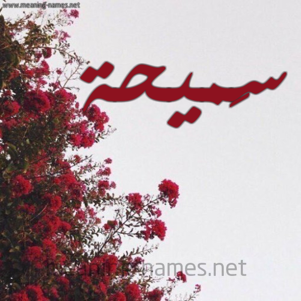 شكل 18 صوره الورد الأحمر للإسم بخط رقعة صورة اسم سَميحة SAMIHa