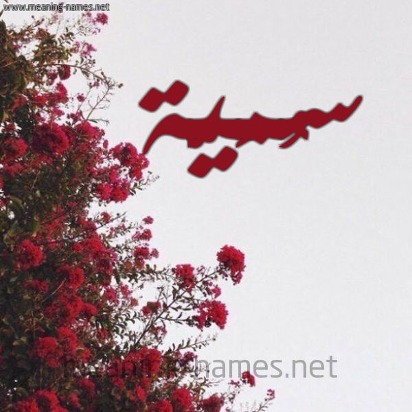 شكل 18 صوره الورد الأحمر للإسم بخط رقعة صورة اسم سُمَيَّة Somia