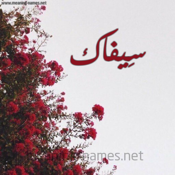 شكل 18 صوره الورد الأحمر للإسم بخط رقعة صورة اسم سِيفاك SEIFAK