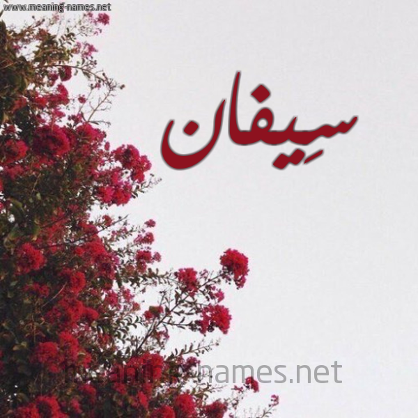 شكل 18 صوره الورد الأحمر للإسم بخط رقعة صورة اسم سِيفان SEIFAN