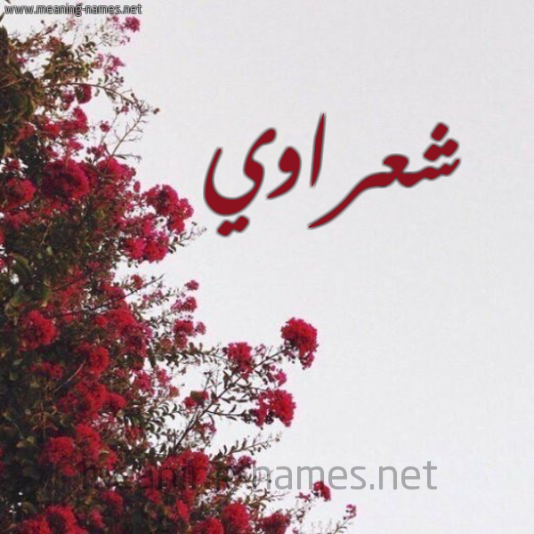 شكل 18 صوره الورد الأحمر للإسم بخط رقعة صورة اسم شعراوي SHARAOI