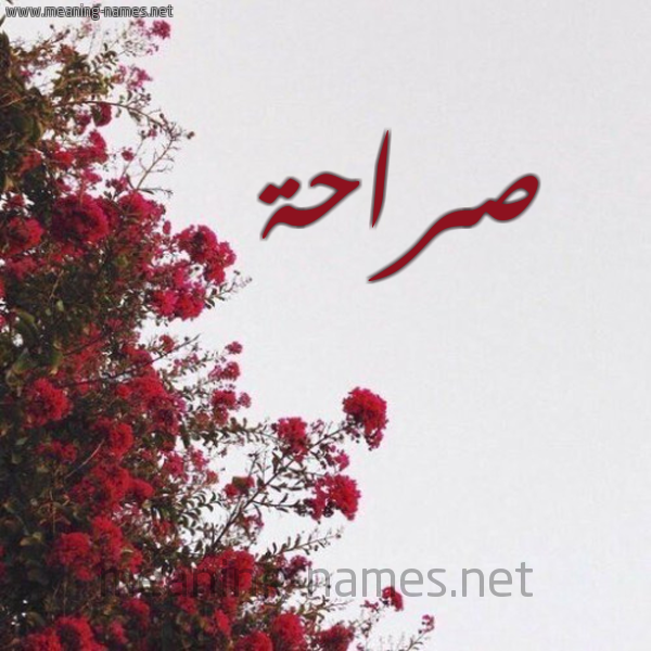 شكل 18 صوره الورد الأحمر للإسم بخط رقعة صورة اسم صراحة Srahh
