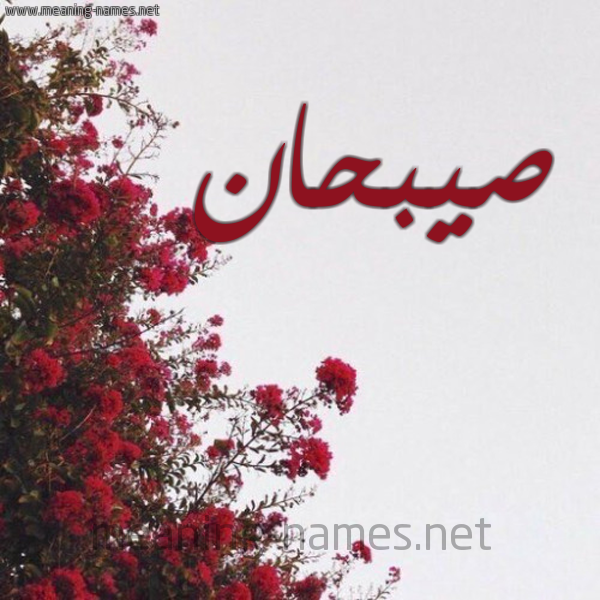 شكل 18 صوره الورد الأحمر للإسم بخط رقعة صورة اسم صيبحان Sabhan