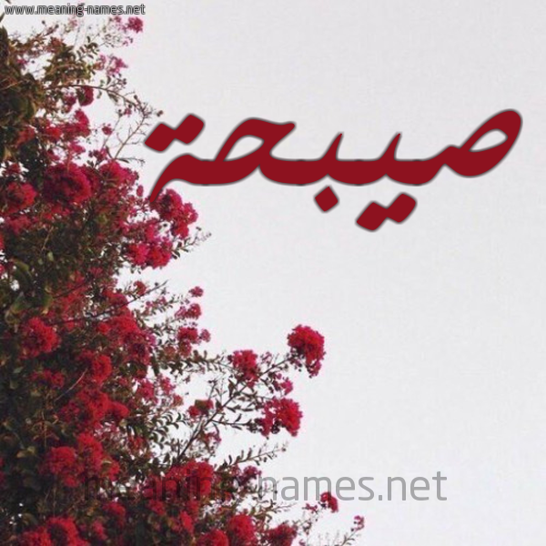 شكل 18 صوره الورد الأحمر للإسم بخط رقعة صورة اسم صيبحة Sabhan