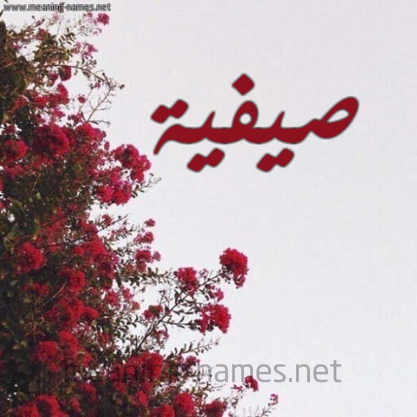شكل 18 صوره الورد الأحمر للإسم بخط رقعة صورة اسم صيفية Safeyyah