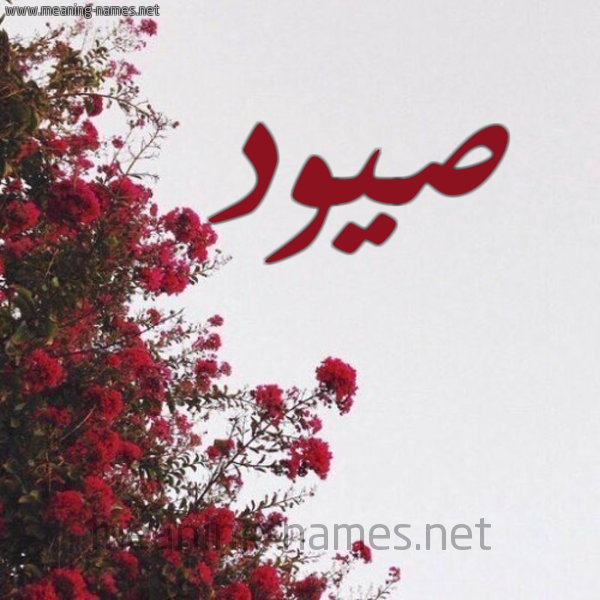 شكل 18 صوره الورد الأحمر للإسم بخط رقعة صورة اسم صيود Sywd