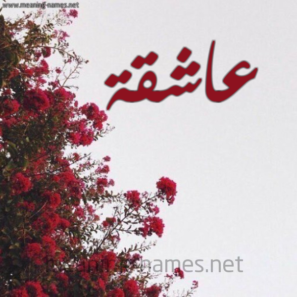 شكل 18 صوره الورد الأحمر للإسم بخط رقعة صورة اسم عاشقة Aashqh