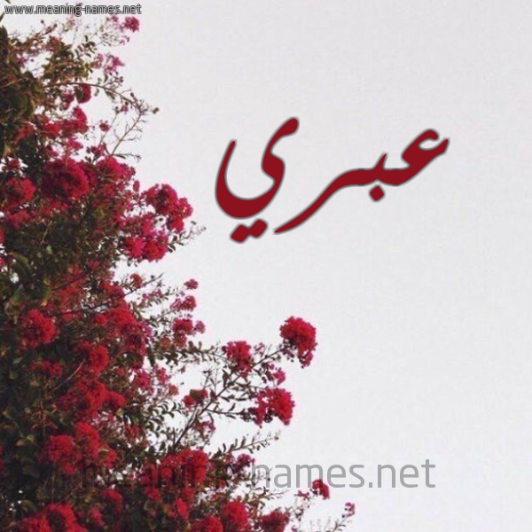 شكل 18 صوره الورد الأحمر للإسم بخط رقعة صورة اسم عبري ABRI