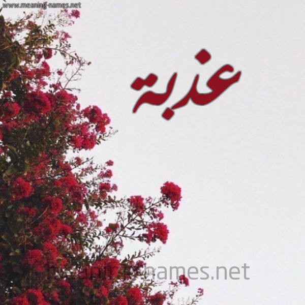 شكل 18 صوره الورد الأحمر للإسم بخط رقعة صورة اسم عذبة عَذْبةُ-Adhbh