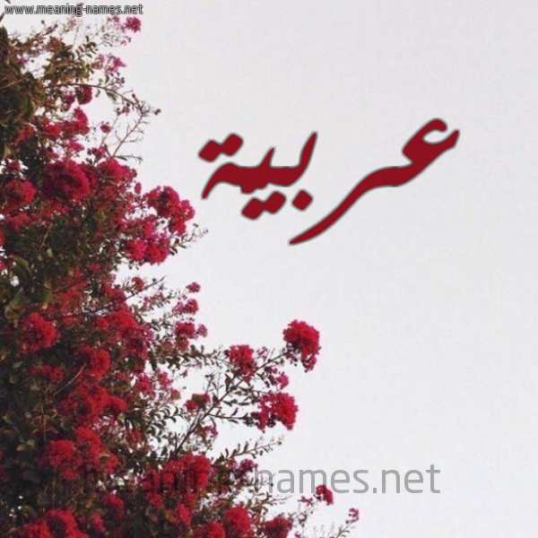 شكل 18 صوره الورد الأحمر للإسم بخط رقعة صورة اسم عربيَّة ARBIAH