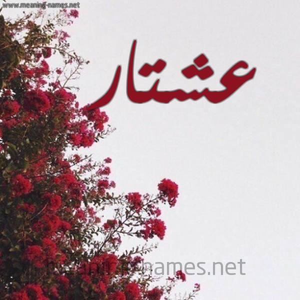 شكل 18 صوره الورد الأحمر للإسم بخط رقعة صورة اسم عشتار Ashtar
