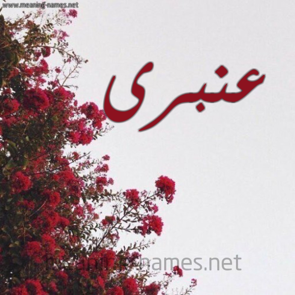 شكل 18 صوره الورد الأحمر للإسم بخط رقعة صورة اسم عنبرى Anbra