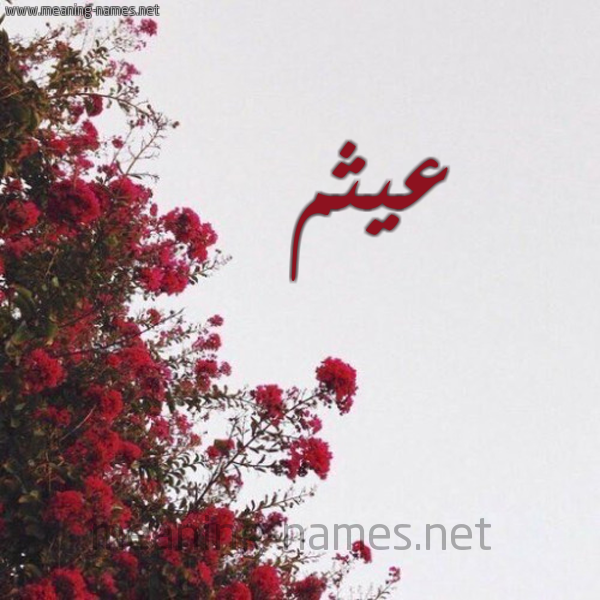 شكل 18 صوره الورد الأحمر للإسم بخط رقعة صورة اسم عيثم Aythm