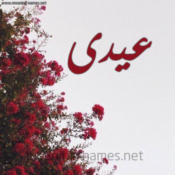 شكل 18 صوره الورد الأحمر للإسم بخط رقعة صورة اسم عيدى Eid