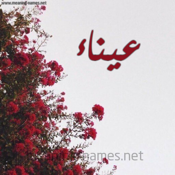 شكل 18 صوره الورد الأحمر للإسم بخط رقعة صورة اسم عيناء AINAA