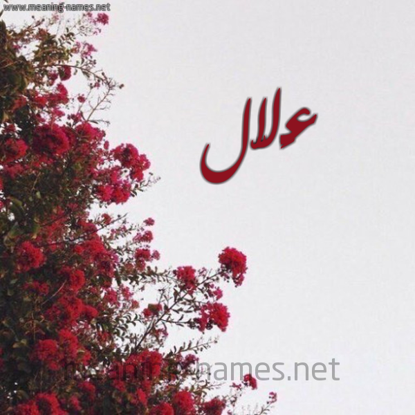 شكل 18 صوره الورد الأحمر للإسم بخط رقعة صورة اسم عَلاّل AALAL