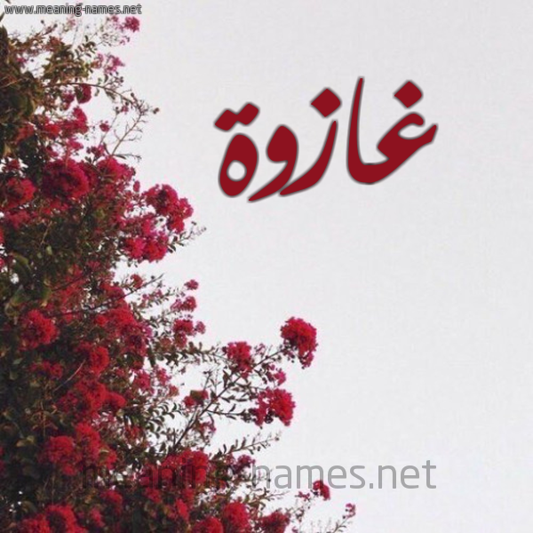شكل 18 صوره الورد الأحمر للإسم بخط رقعة صورة اسم غازوة Ghazwah