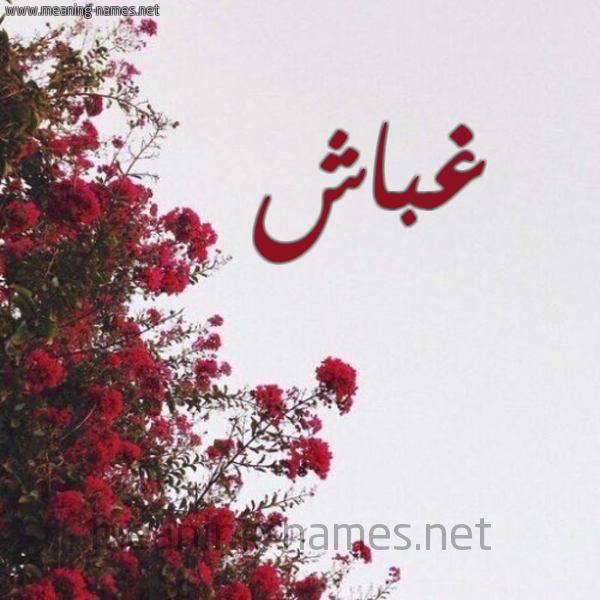 شكل 18 صوره الورد الأحمر للإسم بخط رقعة صورة اسم غباش GHBASH