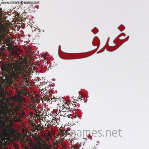 شكل 18 صوره الورد الأحمر للإسم بخط رقعة صورة اسم غدف Ghdf
