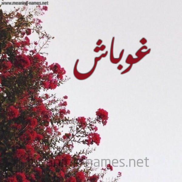 شكل 18 صوره الورد الأحمر للإسم بخط رقعة صورة اسم غوباش Ghobash