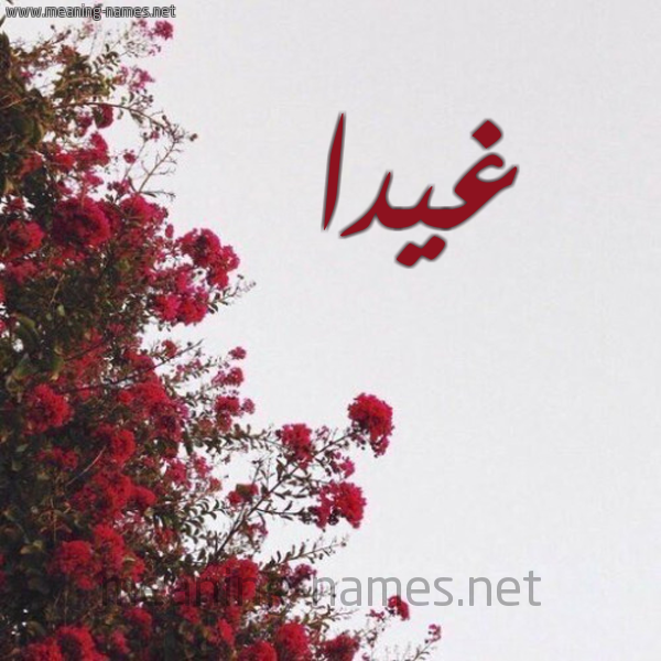 شكل 18 صوره الورد الأحمر للإسم بخط رقعة صورة اسم غيدا GHIDA