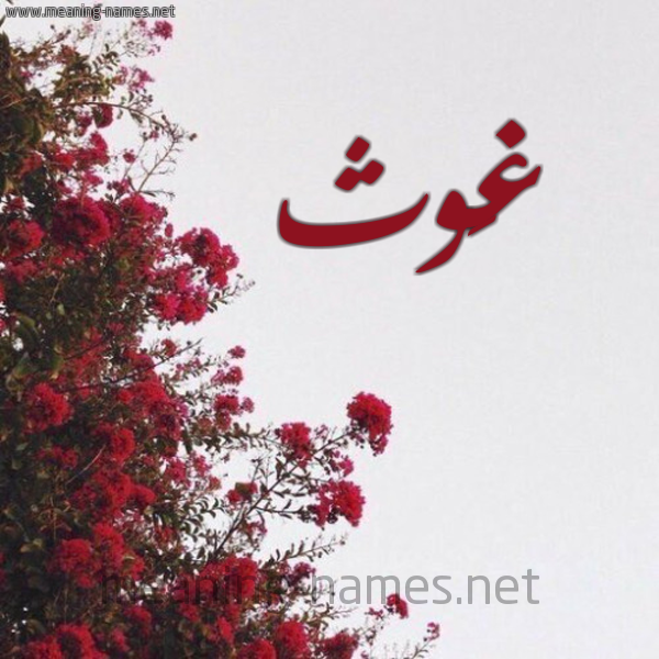 شكل 18 صوره الورد الأحمر للإسم بخط رقعة صورة اسم غَوث GHAOTH