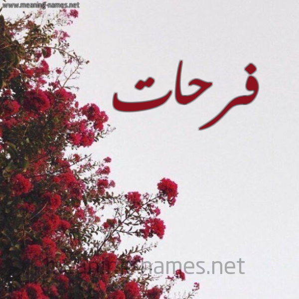 شكل 18 صوره الورد الأحمر للإسم بخط رقعة صورة اسم فرحات Frhat