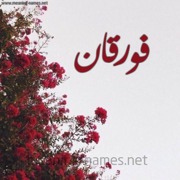 شكل 18 صوره الورد الأحمر للإسم بخط رقعة صورة اسم فورقان Furqan