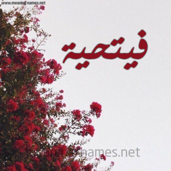 شكل 18 صوره الورد الأحمر للإسم بخط رقعة صورة اسم فيتحية Fathia