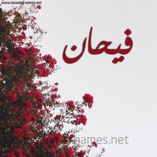شكل 18 صوره الورد الأحمر للإسم بخط رقعة صورة اسم فيحان Fyhan