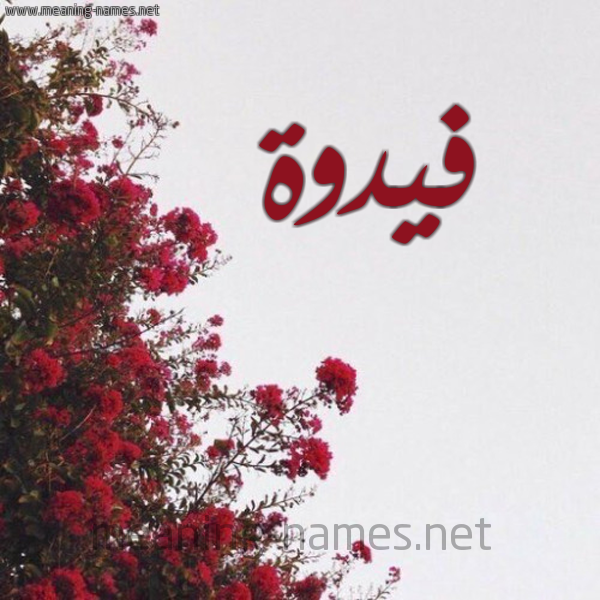 شكل 18 صوره الورد الأحمر للإسم بخط رقعة صورة اسم فيدوة Fadwa
