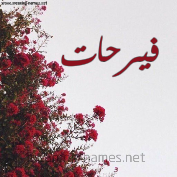 شكل 18 صوره الورد الأحمر للإسم بخط رقعة صورة اسم فيرحات Farhat