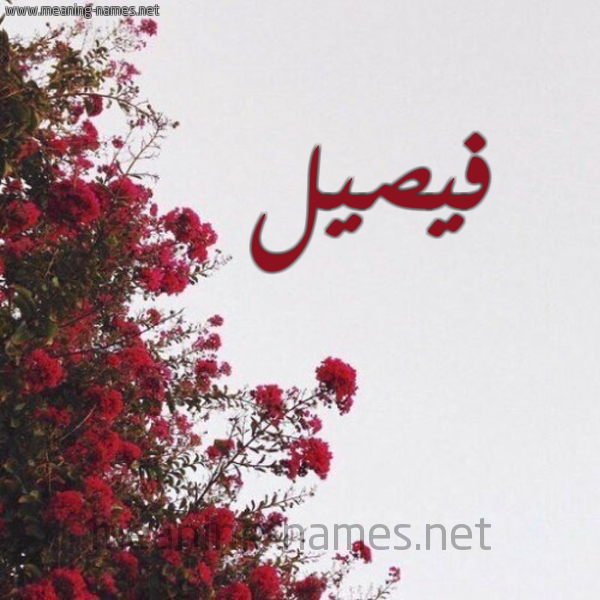 شكل 18 صوره الورد الأحمر للإسم بخط رقعة صورة اسم فيصيل Faisal